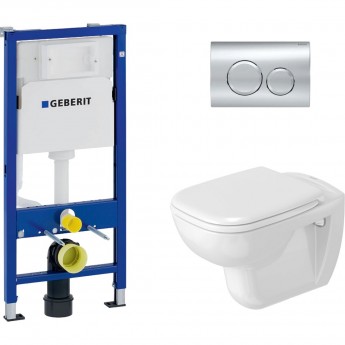 Инсталляция GEBERIT DUOFIX BASIC для подвесного унитаза с клавишей смыва хром