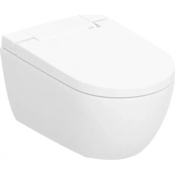 Унитаз-биде подвесной GEBERIT AQUACLEAN ALBA 146.350.01.1, KeraTect, накладка белая